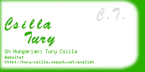 csilla tury business card
